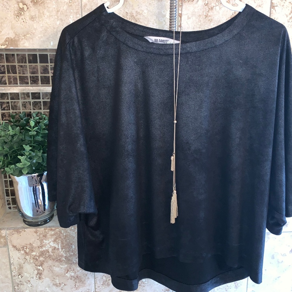 BB Dakota faux suede crop top